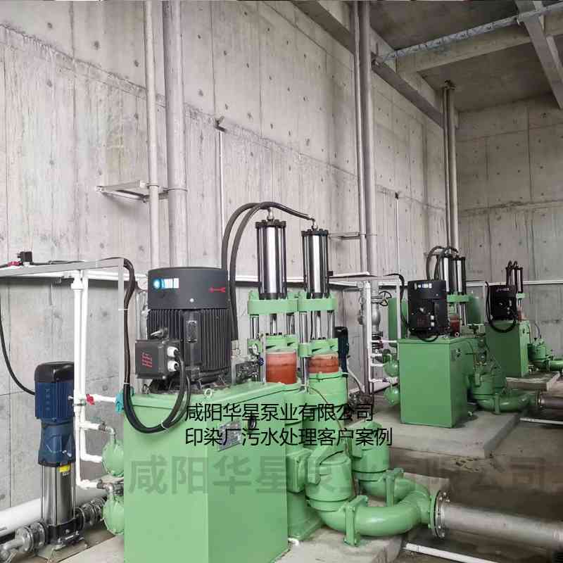 印染污水處理廠使用YBH300-60節(jié)能柱塞泥漿泵客戶案例-第二個現場